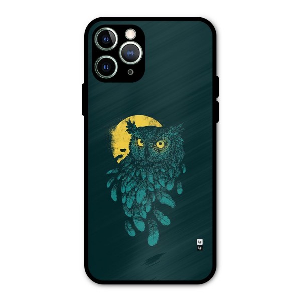 Green Owl Metal Back Case for iPhone 11 Pro Max