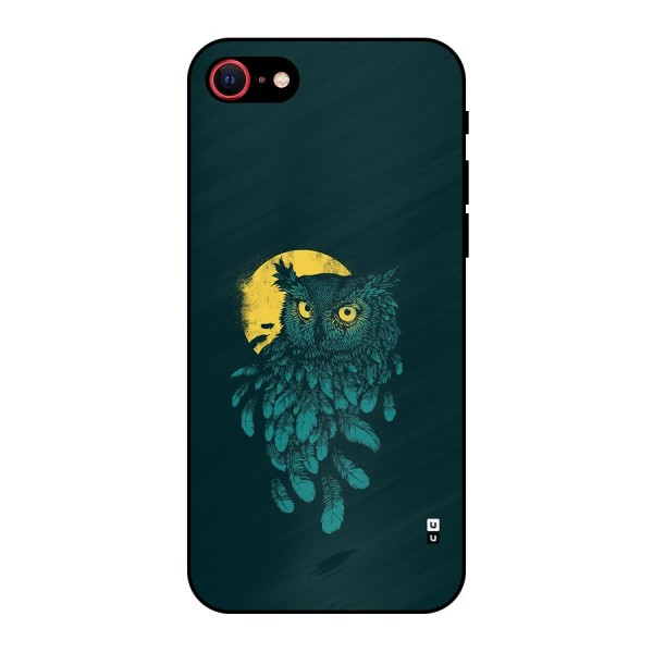 Green Owl Metal Back Case for iPhone 7