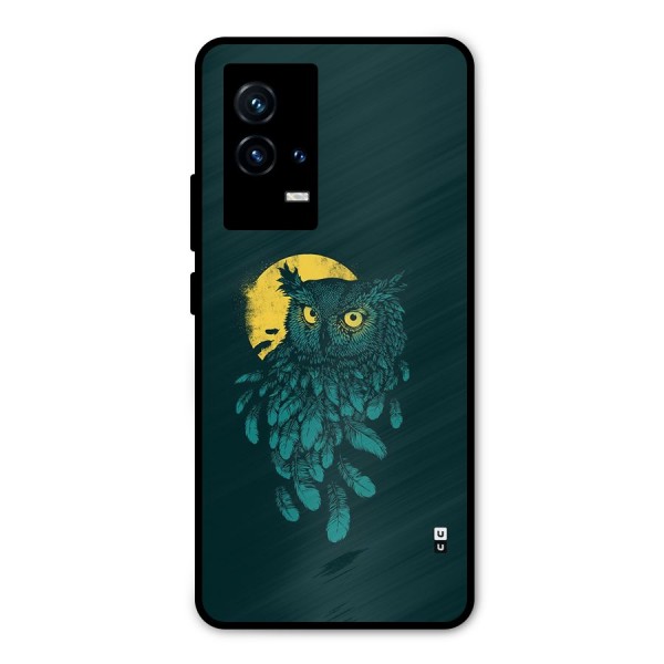 Green Owl Metal Back Case for iQOO 9 5G