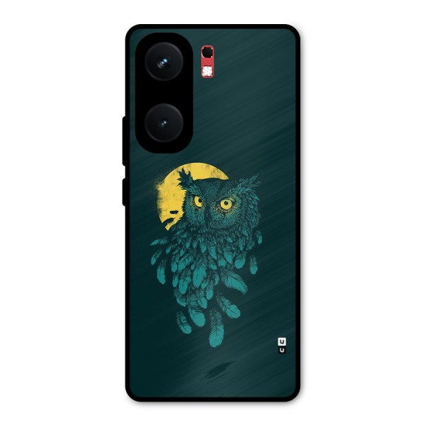 Green Owl Metal Back Case for iQOO Neo 9 Pro