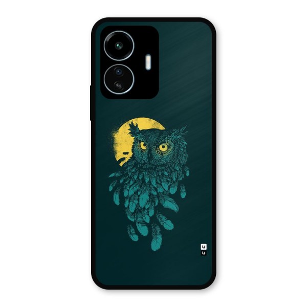 Green Owl Metal Back Case for vivo iQOO Z6 Lite 5G