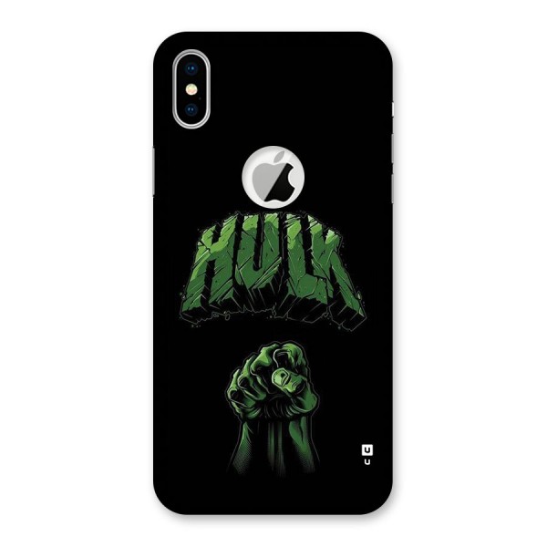 Green Punch Back Case for iPhone XS Logo Cut