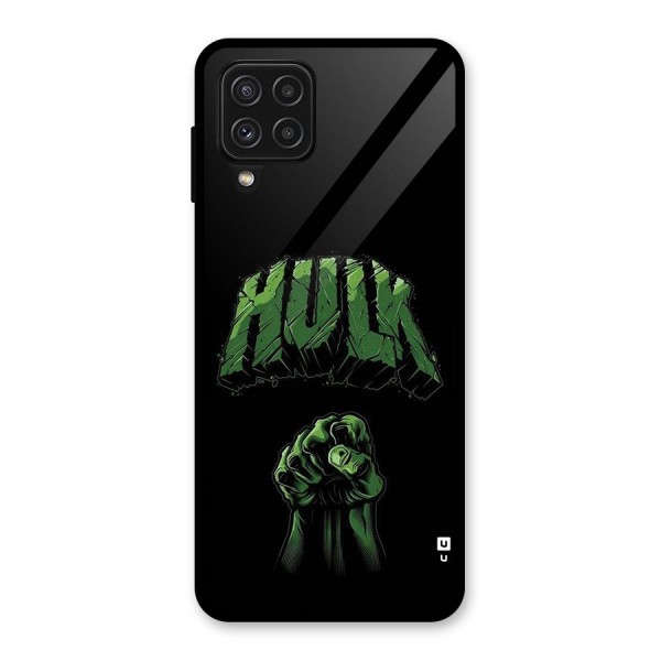 Green Punch Glass Back Case for Galaxy A22 4G