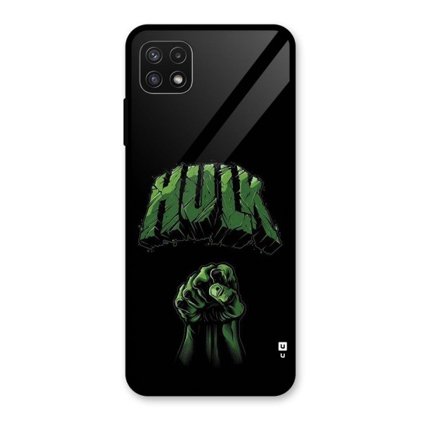 Green Punch Glass Back Case for Galaxy A22 5G