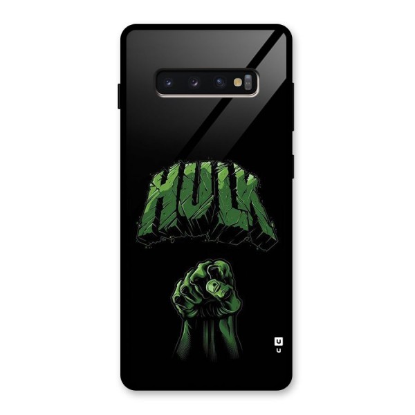 Green Punch Glass Back Case for Galaxy S10 Plus