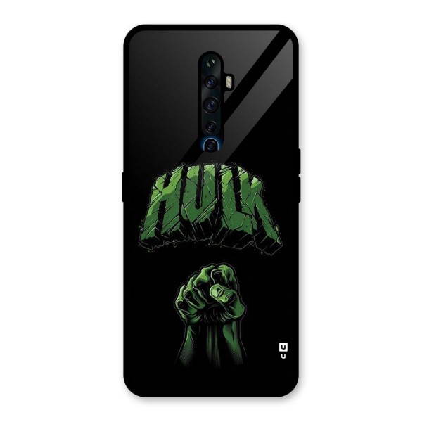 Green Punch Glass Back Case for Oppo Reno2 F