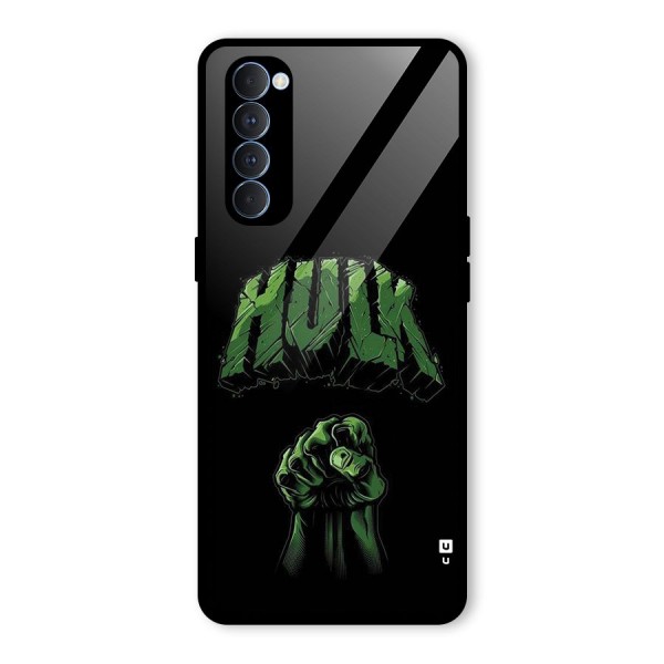 Green Punch Glass Back Case for Oppo Reno4 Pro