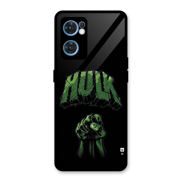 Green Punch Glass Back Case for Oppo Reno7 5G