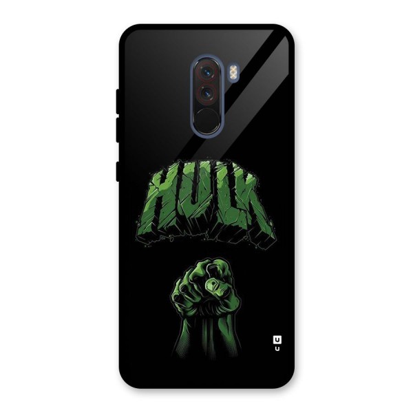 Green Punch Glass Back Case for Poco F1