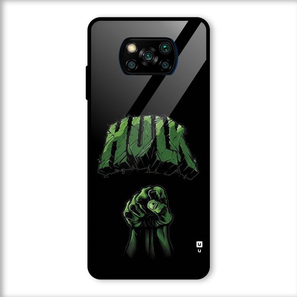 Green Punch Glass Back Case for Poco X3