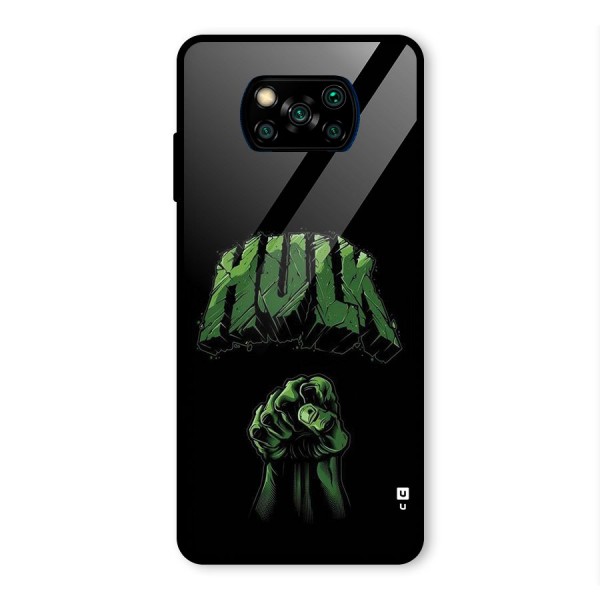 Green Punch Glass Back Case for Poco X3 Pro