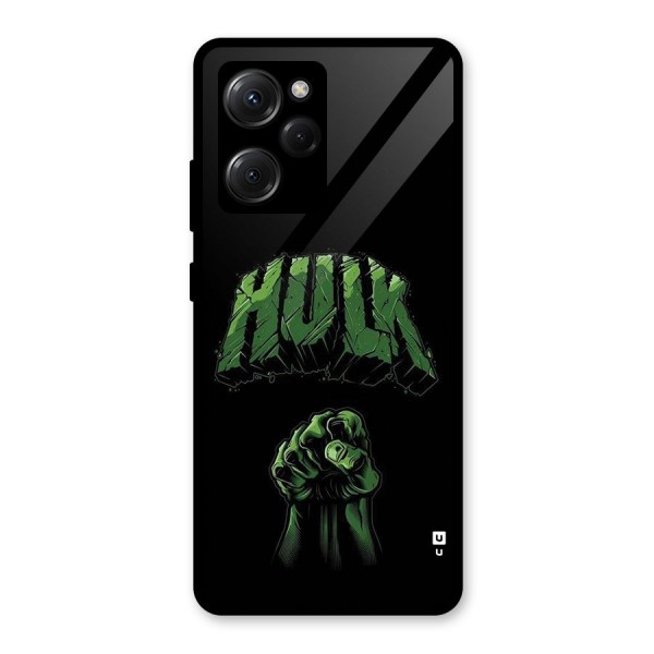 Green Punch Glass Back Case for Poco X5 Pro