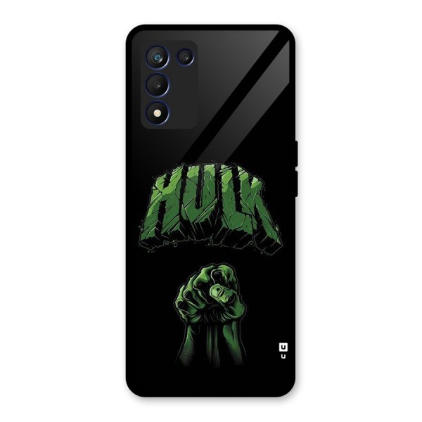 Green Punch Glass Back Case for Realme 9 5G Speed