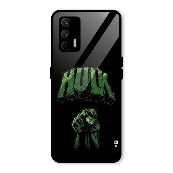 Green Punch Glass Back Case for Realme X7 Max