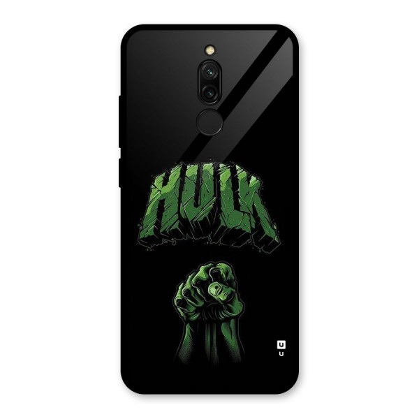 Green Punch Glass Back Case for Redmi 8