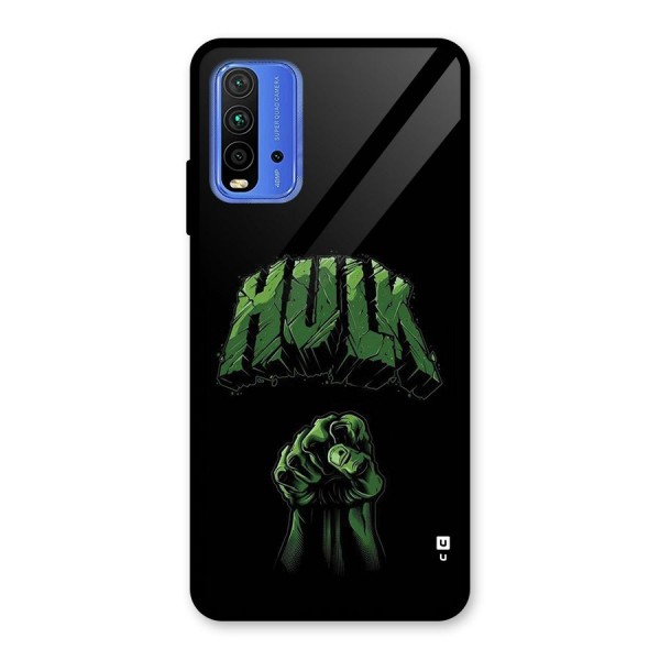 Green Punch Glass Back Case for Redmi 9 Power