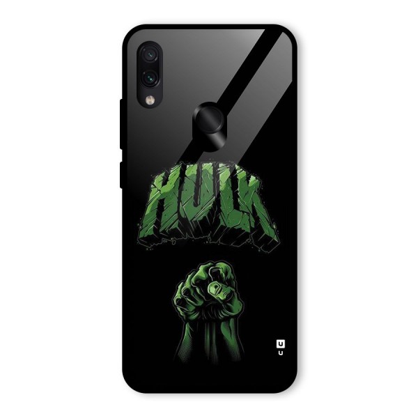 Green Punch Glass Back Case for Redmi Note 7S