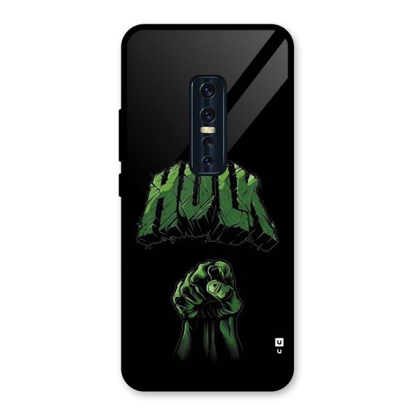 Green Punch Glass Back Case for Vivo V17 Pro