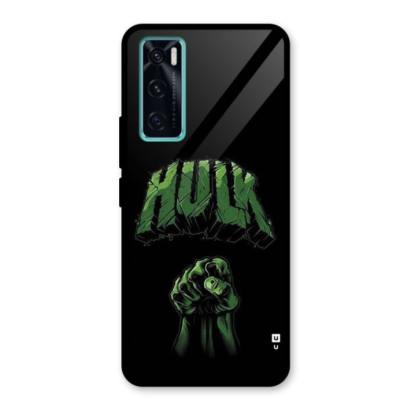 Green Punch Glass Back Case for Vivo V20 SE