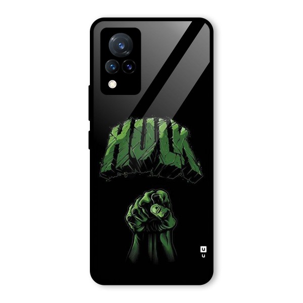 Green Punch Glass Back Case for Vivo V21 5G