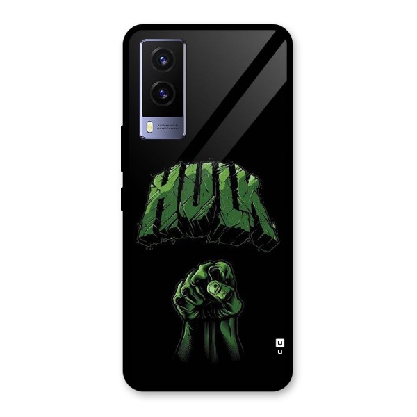 Green Punch Glass Back Case for Vivo V21e 5G