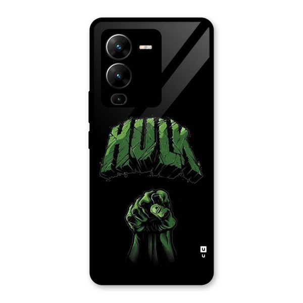 Green Punch Glass Back Case for Vivo V25 Pro