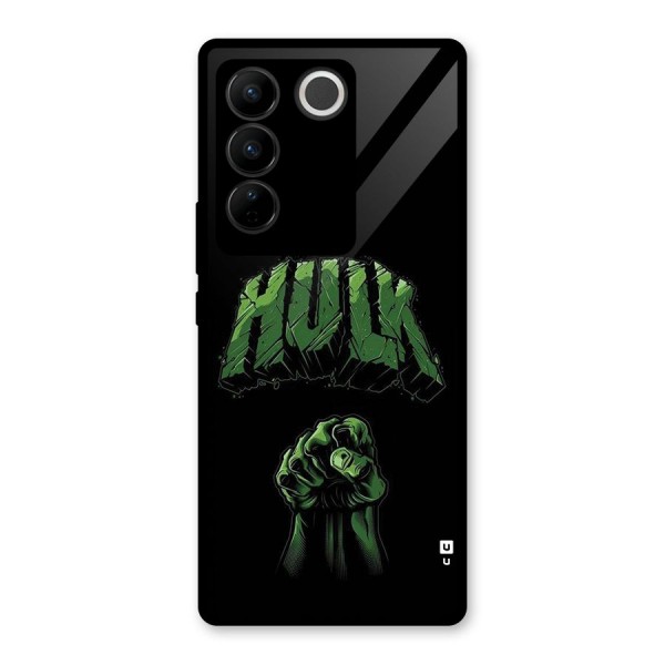 Green Punch Glass Back Case for Vivo V27 Pro