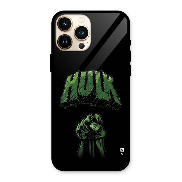 Green Punch Glass Back Case for iPhone 13 Pro Max