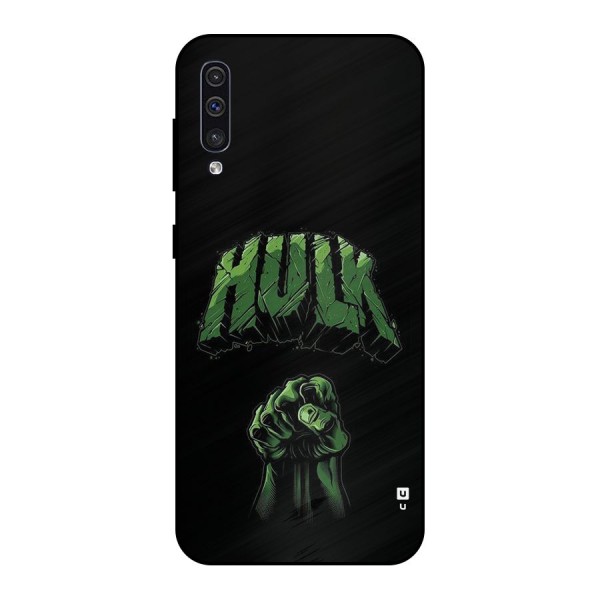 Green Punch Metal Back Case for Galaxy A50