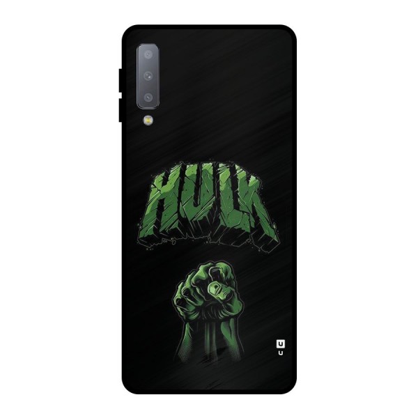 Green Punch Metal Back Case for Galaxy A7 (2018)