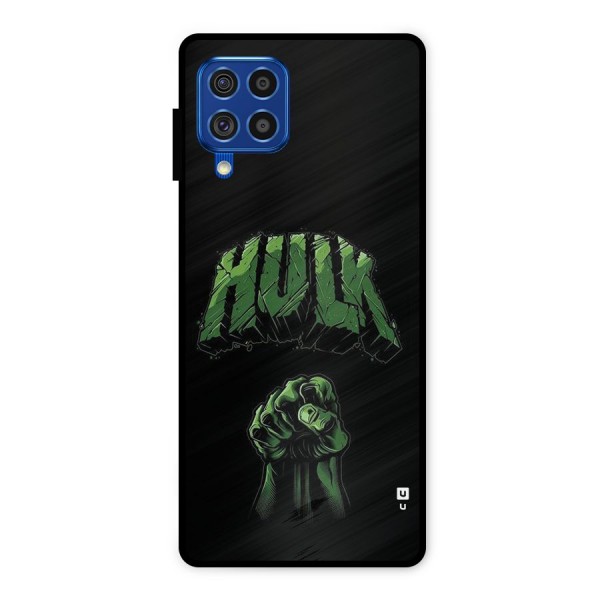 Green Punch Metal Back Case for Galaxy F62