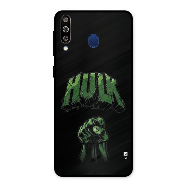 Green Punch Metal Back Case for Galaxy M30