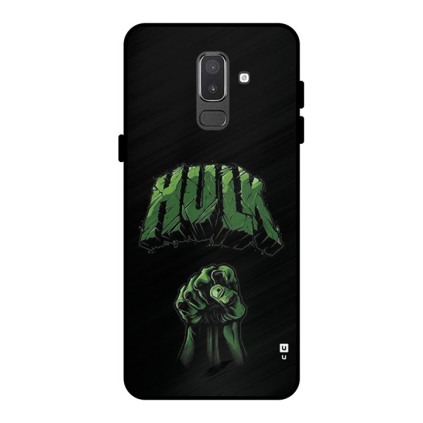 Green Punch Metal Back Case for Galaxy On8 (2018)