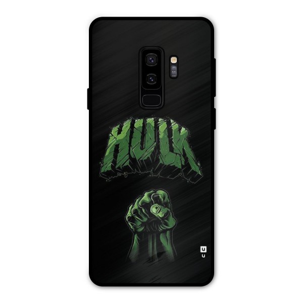 Green Punch Metal Back Case for Galaxy S9 Plus