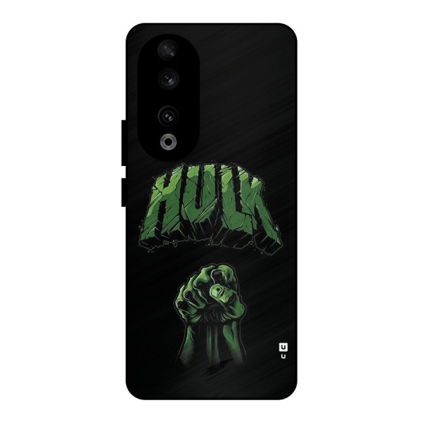 Green Punch Metal Back Case for Honor 90