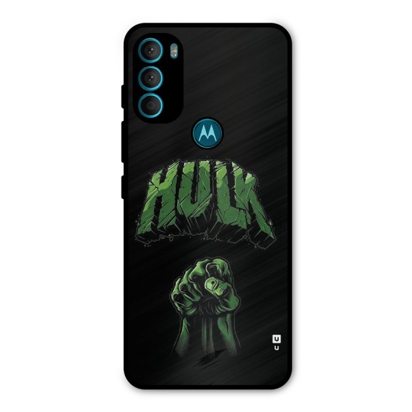 Green Punch Metal Back Case for Moto G71 5G