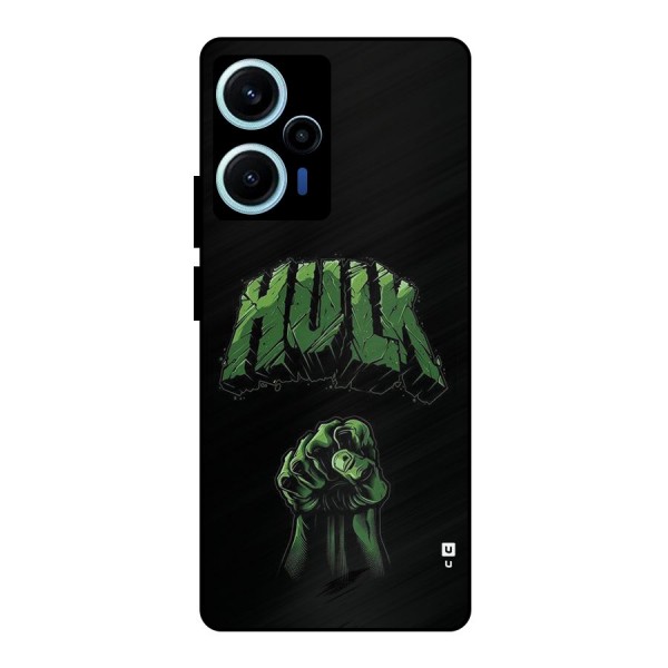 Green Punch Metal Back Case for Poco F5