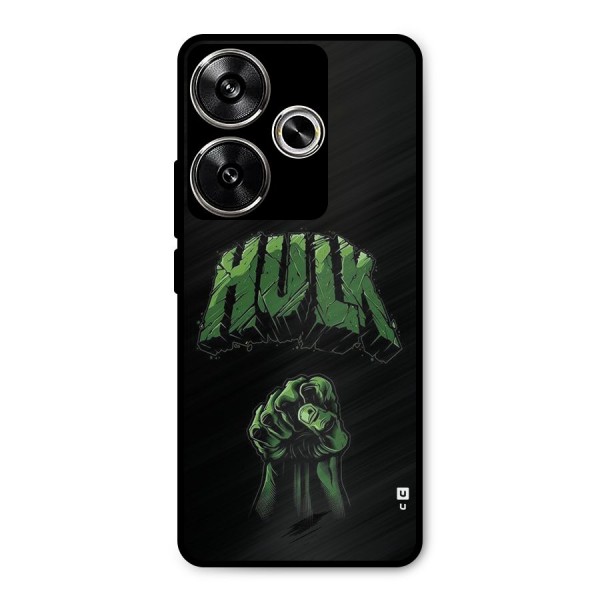 Green Punch Metal Back Case for Poco F6