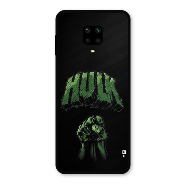 Green Punch Metal Back Case for Poco M2