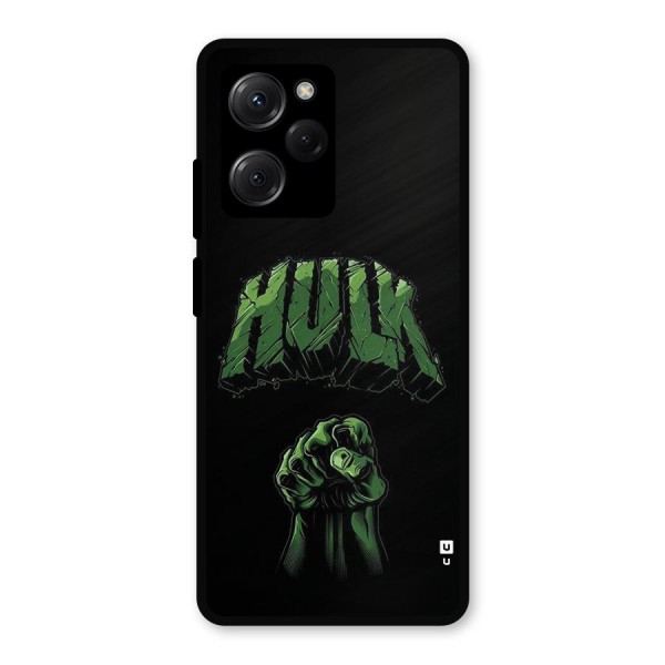 Green Punch Metal Back Case for Poco X5 Pro