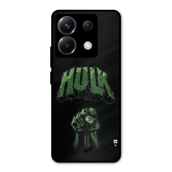 Green Punch Metal Back Case for Poco X6