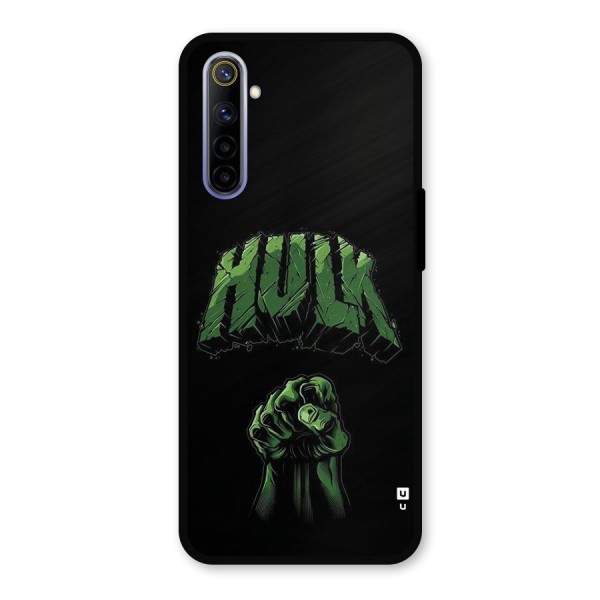 Green Punch Metal Back Case for Realme 6