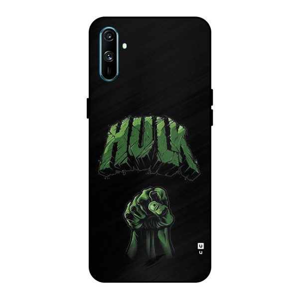 Green Punch Metal Back Case for Realme C3