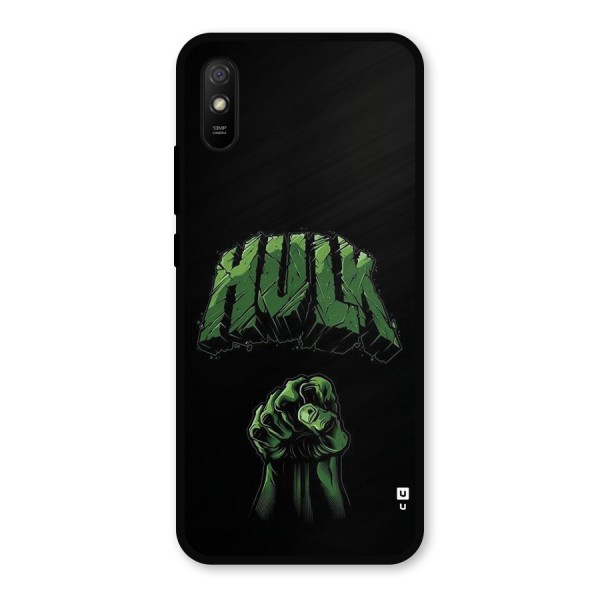 Green Punch Metal Back Case for Redmi 9a