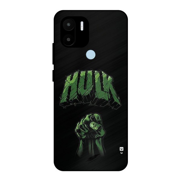 Green Punch Metal Back Case for Redmi A1 Plus