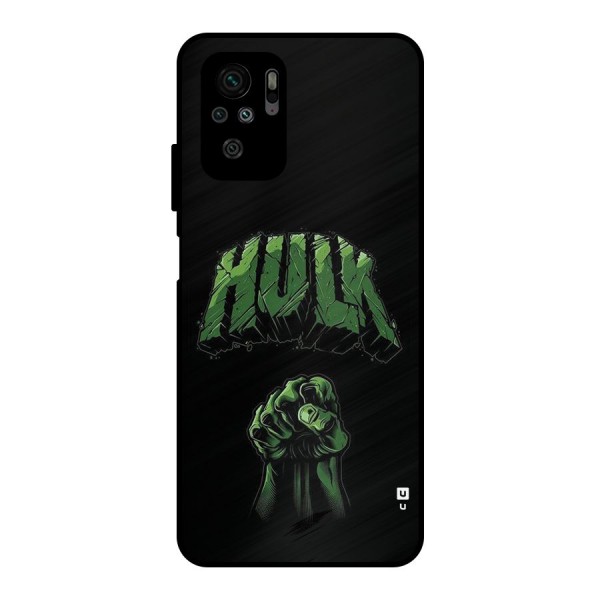 Green Punch Metal Back Case for Redmi Note 10