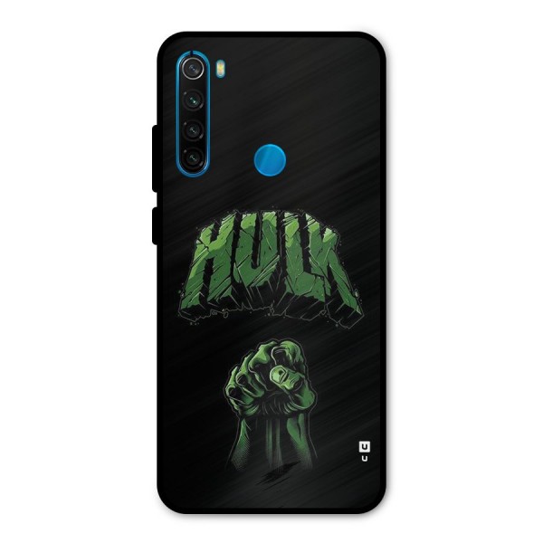 Green Punch Metal Back Case for Redmi Note 8