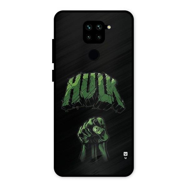 Green Punch Metal Back Case for Redmi Note 9