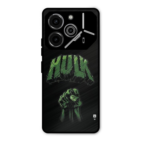 Green Punch Metal Back Case for Tecno Pova 6 Pro