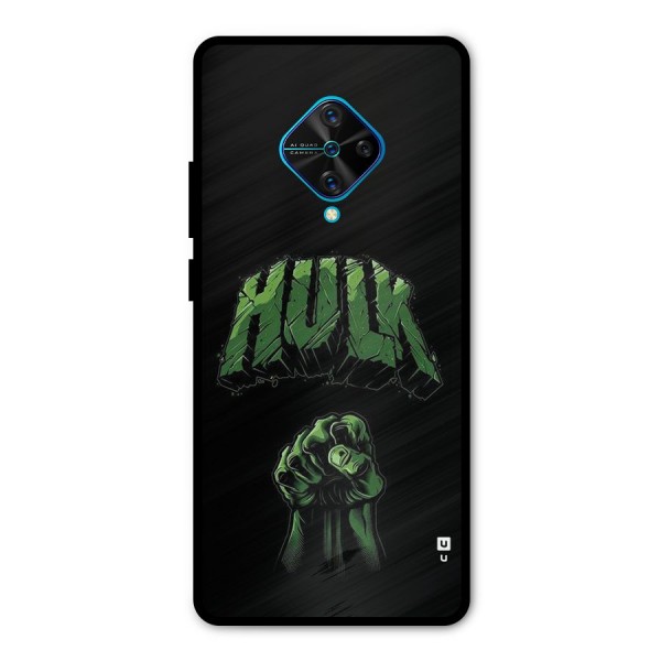 Green Punch Metal Back Case for Vivo S1 Pro